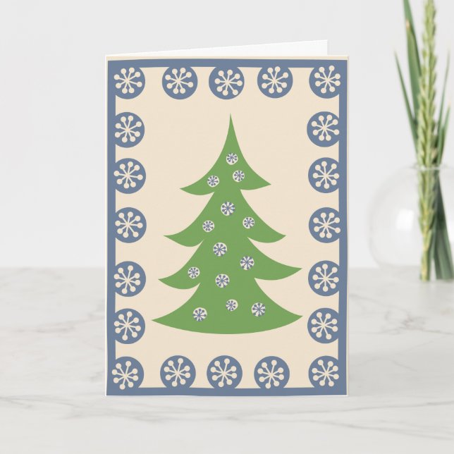 Whimsical Holiday Tree Card (Front)
