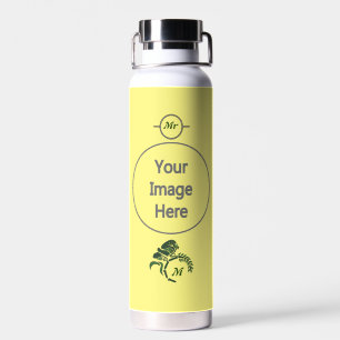 Whimsical Hooded Grasshopper Monogram Water Bottle