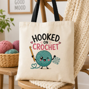 Whimsical Hooked on Crochet Tote Bag
