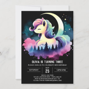 Whimsical Horse Birthday Invitation