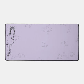 Whimsical horse lover equestrian gift Welcome Desk Mat