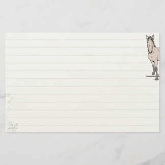 Whimsical horse lover equestrian gift Welcome Stationery