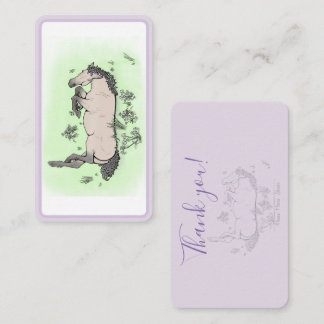 Whimsical Horse Small Business Thank You Frolic Card