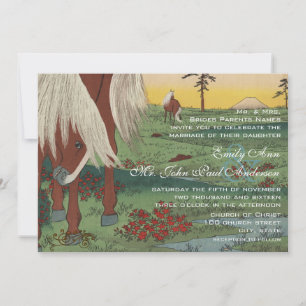 Whimsical Horse Wedding Invitations