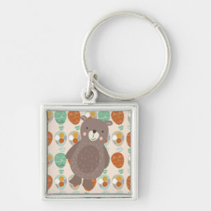 Whimsical Hot Air Balloons Key Ring