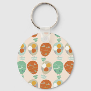 Whimsical Hot Air Balloons Key Ring