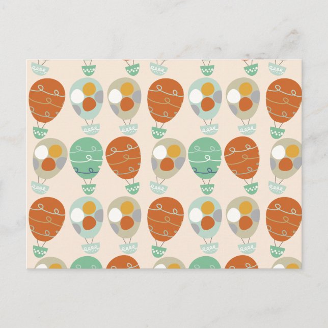 Whimsical Hot Air Balloons Postcard (Front)