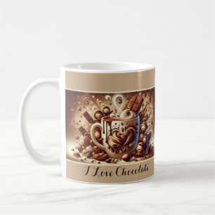 Whimsical Hot Chocolate Wonderland Mug Art