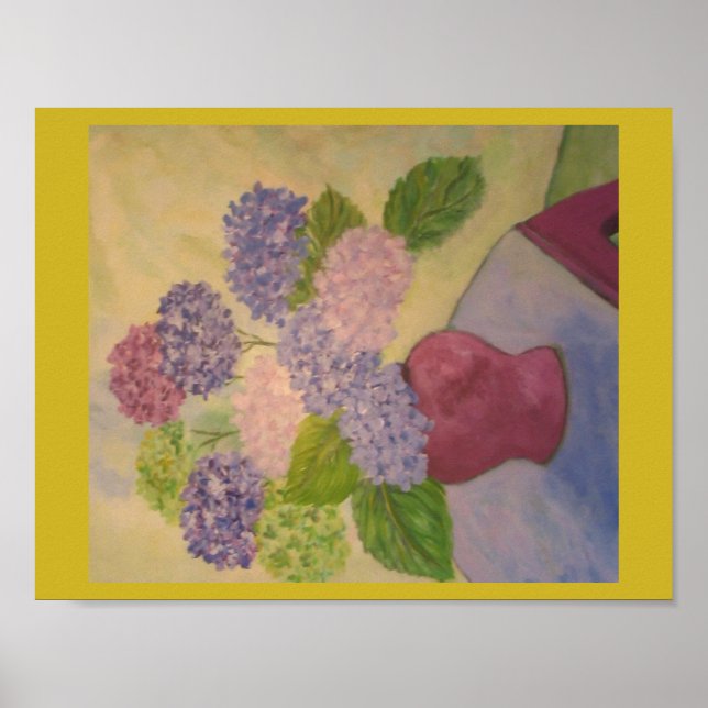 Whimsical Hydrangeas Poster (Front)