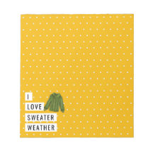 Whimsical I Love Sweater Weather Polka Dots Gold