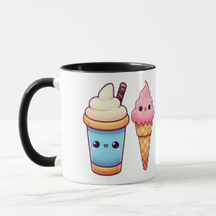 Whimsical Ice Cream – Kawaii Snack Illustrations Mug