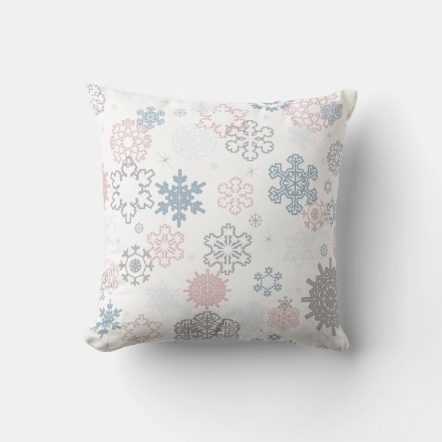 Whimsical Icicle Silhouettes Cream & Pastel Shades Cushion (Front)