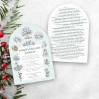 Whimsical Illustration 12 Days of Christmas Blue