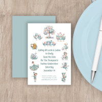 Whimsical Illustration 12 Days of Christmas