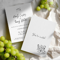 Whimsical Ink Hand Drawn Illustration Wedding