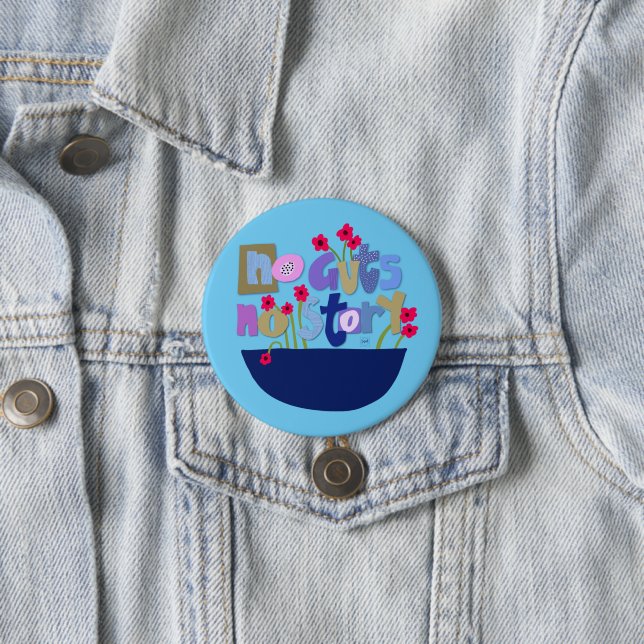 Whimsical Inspirational Quote Hand Lettering 7.5 Cm Round Badge (In Situ)