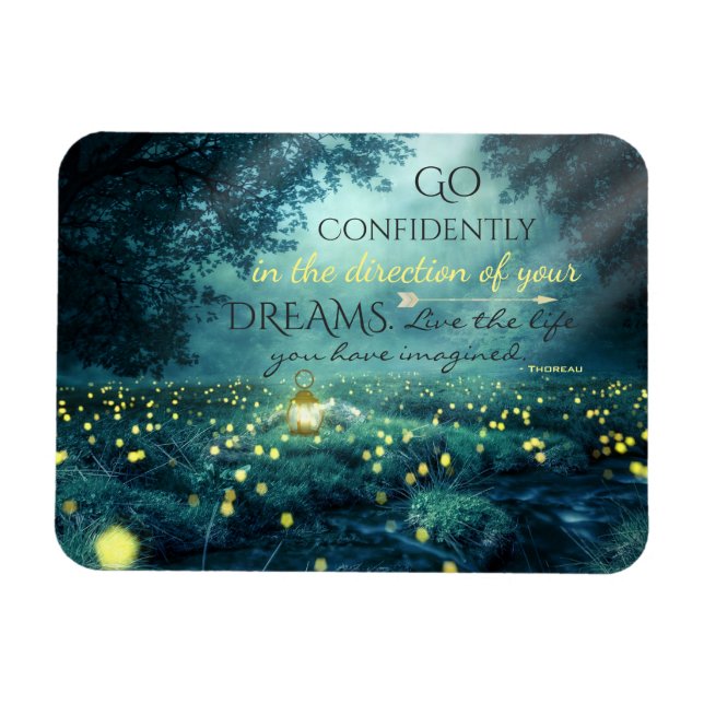 Whimsical Inspiring Dreams Quote Magnet (Horizontal)