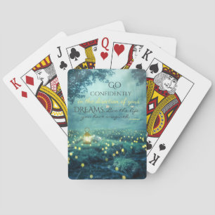 Whimsical Inspiring Dreams Quote Playing Cards