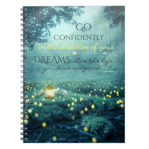 Whimsical Inspiring Dreams Quote Spiral Notebook