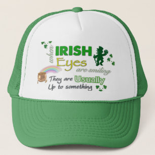 Whimsical Irish Eyes St Patrick’s  Trucker Hat