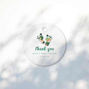 Whimsical Irish Lucky Green Shamrock Baby Shower  Favour Tags