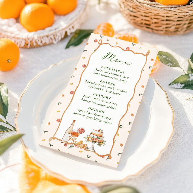Whimsical Italian Citrus Wedding Menu (Creator Uploaded)