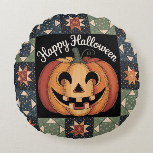Whimsical Jack-O'-Lantern Throw Pillow Cover