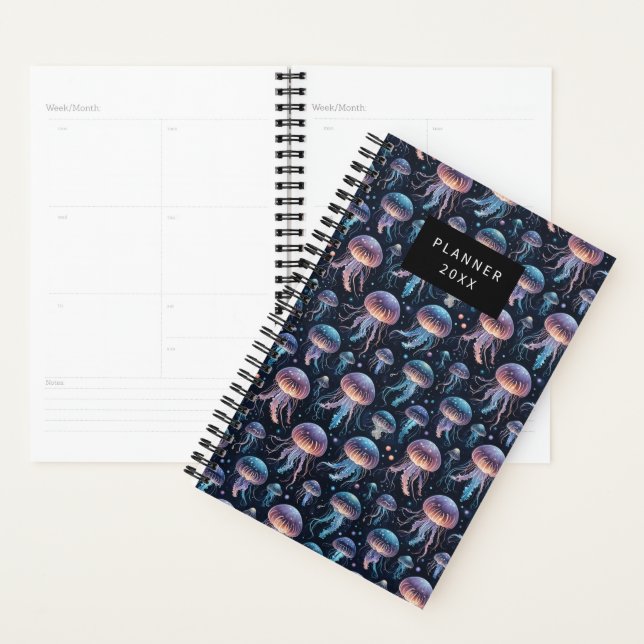 Whimsical Jellyfish Ocean Pattern Planner (Display)