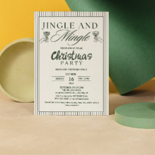 Whimsical Jingle and Mingle Christmas Party Invitation