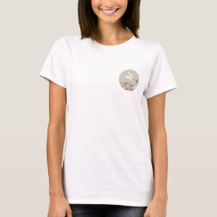Whimsical Jumping Bunny Illustration T-Shirt