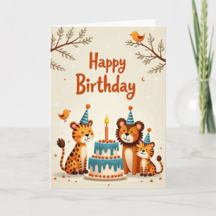 Whimsical Jungle Birthday Card