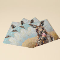 Whimsical Kangaroo Eating Ice Cream Customisable 