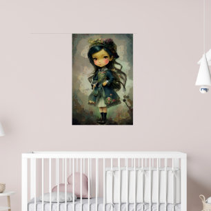 Whimsical Kawaii Fairy Tale Girl Poster