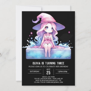 Whimsical Kids Wizard Birthday Invitation