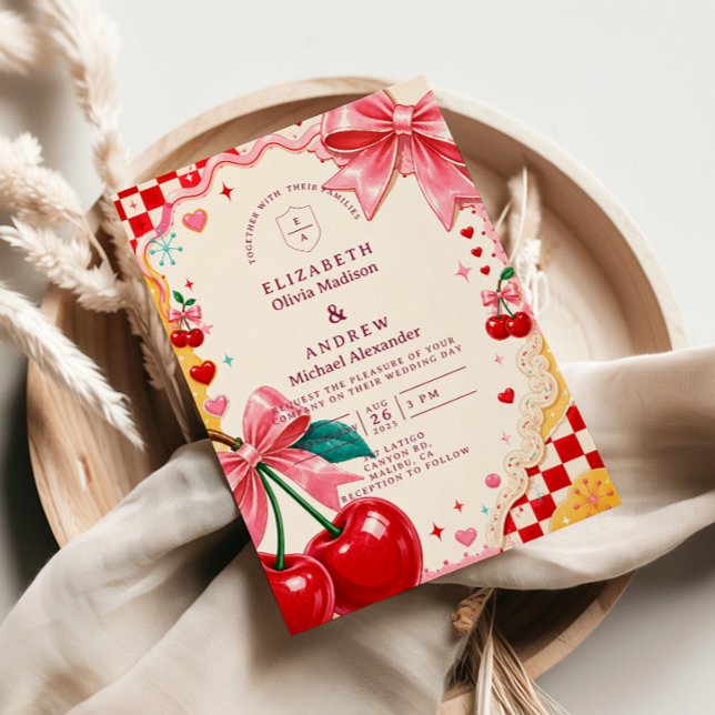 Whimsical Kitschy Wedding Invitation (Creator Uploaded)