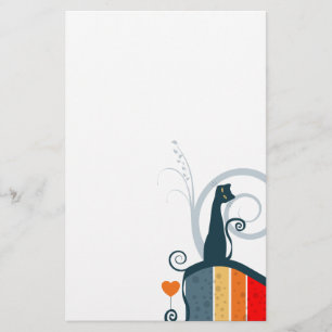 Whimsical Kitty Stationery