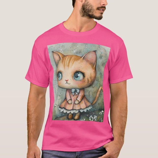 Whimsical Kitty  T-Shirt (Front)