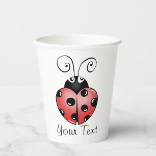 Whimsical Ladybug Design Cups Playful Tea Parties