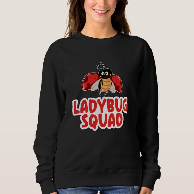 Whimsical Ladybug Quad Kawaii Anime Bugs Sweatshirt (Front)