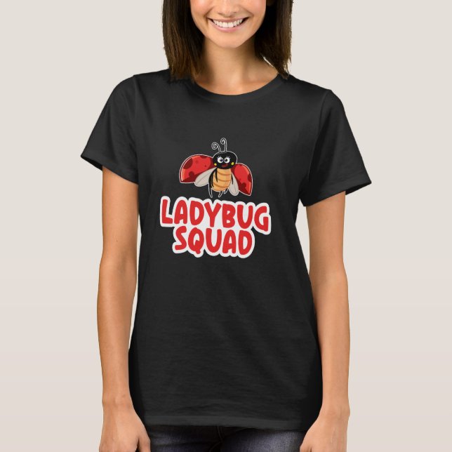 Whimsical Ladybug Quad Kawaii Anime Bugs T-Shirt (Front)
