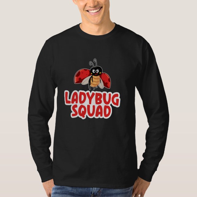 Whimsical Ladybug Quad Kawaii Anime Bugs T-Shirt (Front)