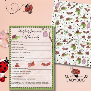 Whimsical Ladybug Wishes for Our Little Lady Game Invitation