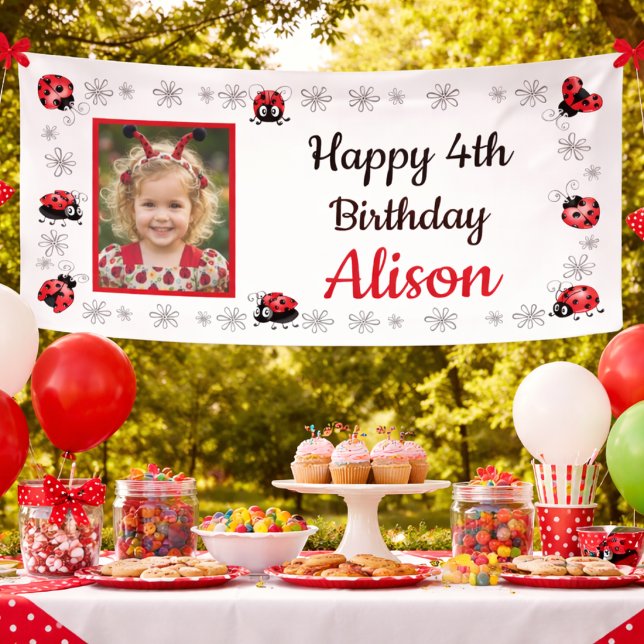 Whimsical Ladybugs Birthday  Banner (Creator Uploaded)