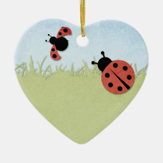 Whimsical Ladybugs Ceramic Tree Decoration