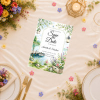 Whimsical Lakeside Cottage Romance Wedding