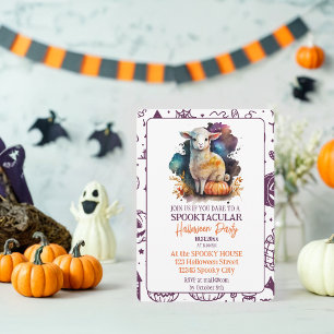 Whimsical Lamb Spooktacular Halloween Party  Invitation