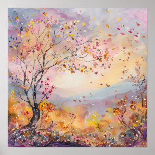 Whimsical Landscape Fantasy Wall Decor Poster