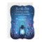 Whimsical Lantern and Fireflies Blue Save the Date