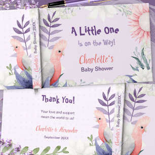 Whimsical Lavender A Little One Baby Shower Guest Book
