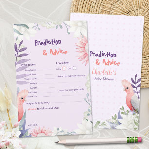 Whimsical Lavender Baby Shower Prediction Game